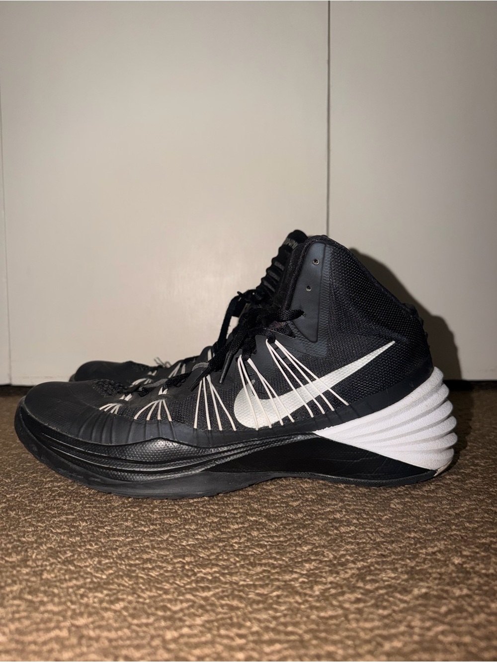 Nike 599527 001 Women's Hyperdunk 2013 Tb Black Metallic Silver White